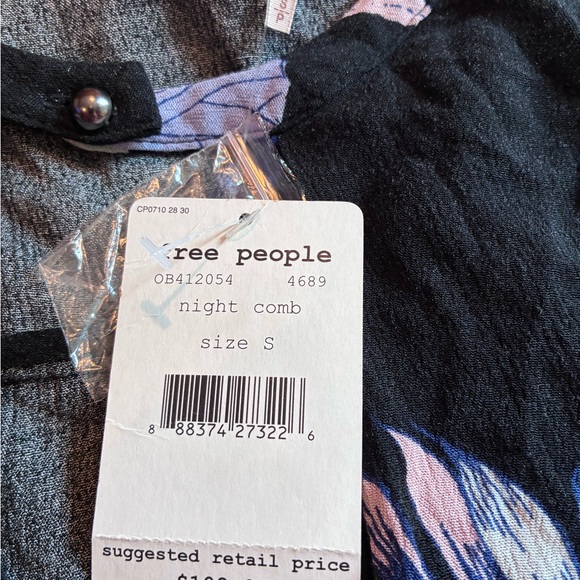 Free People NWT Women’s Tree Swing Tunic w Long Sleeves, Size S - Picture 10 of 14